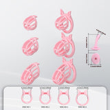 Honeycomb Invisible Chastity Cage with 4 Silicone Rings wearing | 3d-chastity
