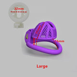 Honeycomb Mini Male Chastity Penis Device material finish close | 3d-chastity