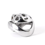Rear-side view of a silver-colored rounded cage and base ring