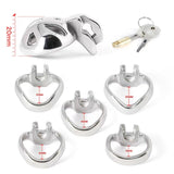 Silver-colored cage and keys with a cage-height guide and base-ring size options