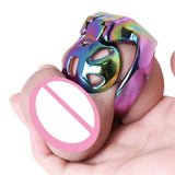 HT-V4 Stainless Steel Super Small Chastity Cage lock and ring | 3d-chastity