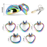 HT-V4 Stainless Steel Super Small Chastity Cage size and shape | 3d-chastity