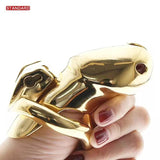 Gold HTV3 Chastity Cage rear | 3d-chastity