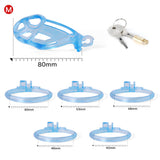 Ice Vision Blue Cobra Chastity Cage Type M - 3d-chastity