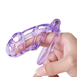 Ice Vision Design Purple Cobra Chastity Cage - 3d-chastity
