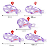 Ice Vision Design Purple Cobra Chastity Cage - 3d-chastity