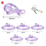 Ice Vision Design Purple Cobra Chastity Cage - 3d-chastity