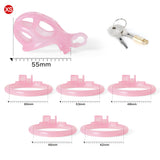 Ice Vision Pink Cobra Chastity Cage Type XS - 3d-chastity
