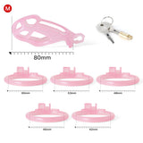 Ice Vision Pink Cobra Chastity Cage Type M - 3d-chastity