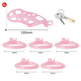 Ice Vision Pink Cobra Chastity Cage Type XL - 3d-chastity