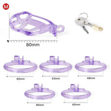 Ice Vision Purple Cobra Chastity Cage Type M - 3d-chastity