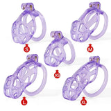 Ice Vision Purple Cobra Chastity Cage Type L - 3d-chastity
