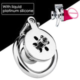 Classic Inverted Chastity Lock with Diy Silicone Dildo
