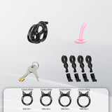 Invisible Cobra Chastity Cage with Silicone Ring size and shape | 3d-chastity