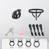 Invisible Cobra Chastity Cage with Silicone Ring material finish close | 3d-chastity