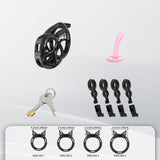 Invisible Cobra Chastity Cage with Silicone Ring full kit | 3d-chastity