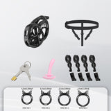 Invisible Mamba Chastity Cage with Silicone Ring front | 3d-chastity