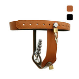 Secure Leather Lockable Chastity Belt for Female