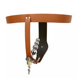 Leather Lockable Chastity Belt for Female side | 3d-chastity
