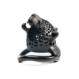 Leopard Head Chastity Cage material finish close | 3d-chastity