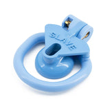 Light Cute Negative SLAVE Chastity Cage material finish close | 3d-chastity