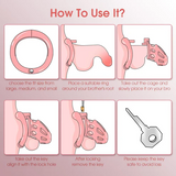 Lightweight Vertical Invisible Lock Chastity Cage size and shape | 3d-chastity