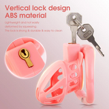 Lightweight Vertical Invisible Lock Chastity Cage material finish close | 3d-chastity