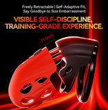 Lockink Retractable Estim Chastity Cage with Vibrations