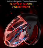 Lockink Retractable Estim Chastity Cage with Vibrations