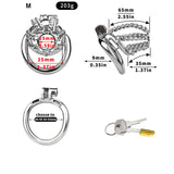 Locktober Chainmail Steel Chastity Lock size and shape | 3d-chastity