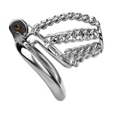 Locktober Chainmail Steel Chastity Lock front | 3d-chastity