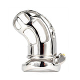 Long Curved Stainless Steel Chastity Cage full kit | 3d-chastity