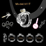 Male Micro Chastity Cage with Urethral Catheter full kit | 3d-chastity