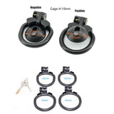 Male Mini Positive and Negative Chastity Device front | 3d-chastity