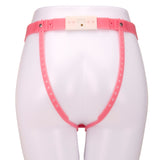 Male Pink Cross-Dressing Chastity Belt size and shape | 3d-chastity