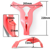 Male Pink Cross-Dressing Chastity Belt front | 3d-chastity