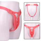 Male Pink Cross-Dressing Chastity Belt side | 3d-chastity