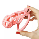 Spiked Pink Mamba Chastity Cage wearing | 3d-chastity