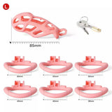 Spiked Pink Mamba Chastity Cage front | 3d-chastity