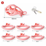Spiked Pink Mamba Chastity Cage material finish close | 3d-chastity