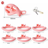 Spiked Pink Mamba Chastity Cage size and shape | 3d-chastity