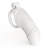 Men's Simulated Penis White Chastity Cage full kit | 3d-chastity