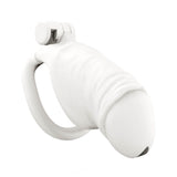 Men's Simulated Penis White Chastity Cage size and shape | 3d-chastity