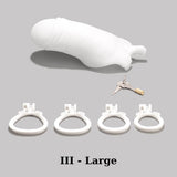 Men's Simulated Penis White Chastity Cage product photo 12 of | 3d-chastity