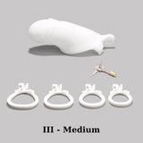 Men's Simulated Penis White Chastity Cage product photo 11 of | 3d-chastity
