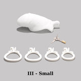 Men's Simulated Penis White Chastity Cage comparison | 3d-chastity