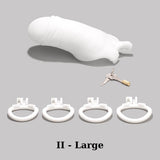 Men's Simulated Penis White Chastity Cage product photo 16 of | 3d-chastity