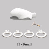 Men's Simulated Penis White Chastity Cage product photo 14 of | 3d-chastity
