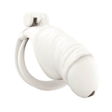 Men's Simulated Penis White Chastity Cage side | 3d-chastity