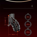 Mesh Hollow ABS Chastity Cage full kit | 3d-chastity